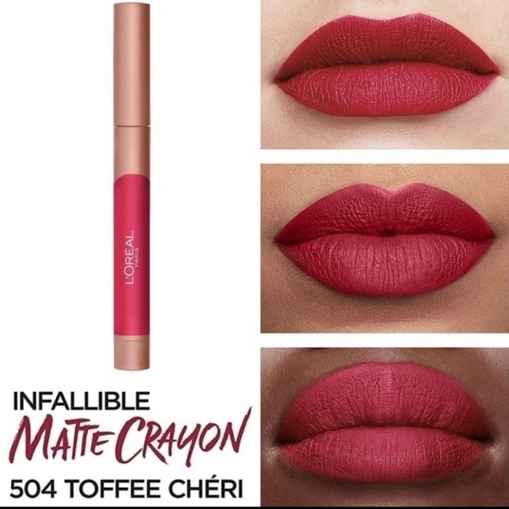 LAST ONE 🔥L'Oréal infallible matte lip Crayon 504